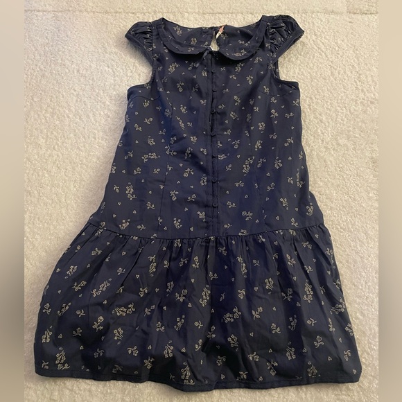 NWT Free People Beasley Mini Dress in Navy Combo. Size Medium - Picture 6 of 6